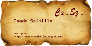 Csada Szibilla névjegykártya